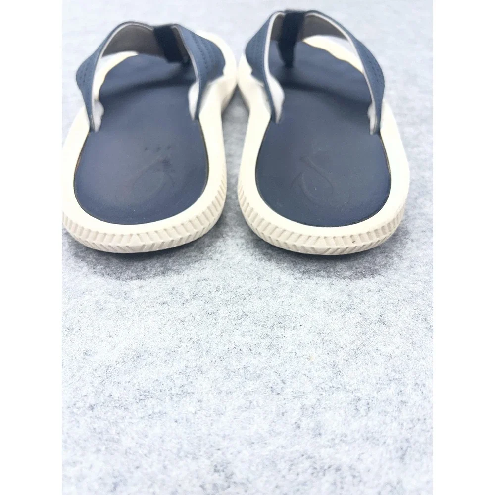 OluKai Ulele Sandals Mens Size 12 Blue Thong Flip Flop Comfort Synthetic Beach